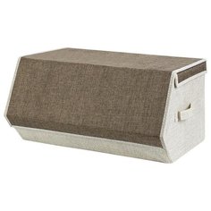 Кофр-комод складной для хранения Elan Gallery 50x35x25cm + 2 ручки + крышка на магните Beige-Brown 680128