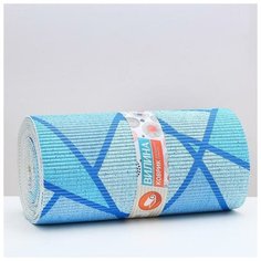 Коврик для ванной комнаты «Абстр », 0,65×15 м, ПВХ, цвет голубой Вилина