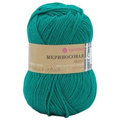 Пряжа Пехорка Мериносовая, 50 % мериносовая шерсть, 50 % акрил, 100 г, 200 м, 10 шт., 511 зеленка