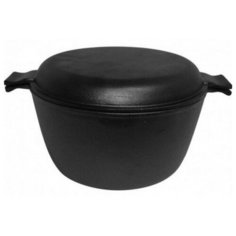 Кастрюля чугунная с крышкой-сковородкой CC-20/30 Mallony