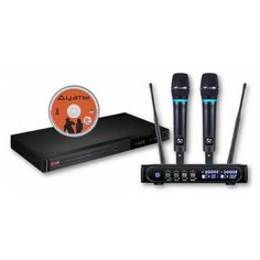 LG "Фристайл-4 BT" - караоке комплект с оценкой исполнения с двумя перезаряжаемыми радиомикрофонами ИКС-ТРИ, Bluetooth (Блютус), микшер обработки вокала