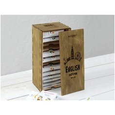 Плакат в кармане Выручалкин. Карточки Английский язык (500 шт., деревянная коробка)