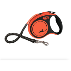 Поводок- рулетка Flexi Xtreme tape S 5m 20 kg black/ orange
