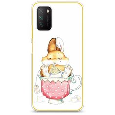 Силиконовый чехол "Заяц в кружке" на Xiaomi Poco M3 / Сяоми Поко М3 Case Place