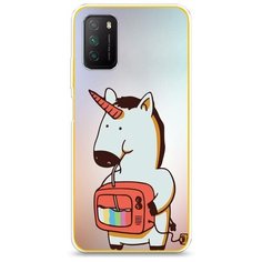 Силиконовый чехол "Единорог и телевизор" на Xiaomi Poco M3 / Сяоми Поко М3 Case Place