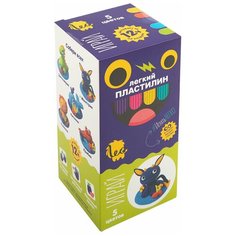 Пластилин "Лео" "Играй" Пластилин легкий 50 г ( в картонной упаковке ) 5 цв. Монстрик, фиолетовый C079Y