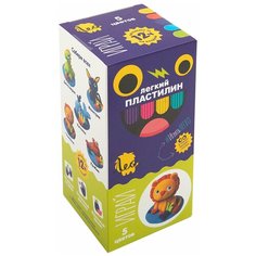 Пластилин "Лео" "Играй" Пластилин легкий 50 г ( в картонной упаковке ) 5 цв. Львенок, желтый C077Y