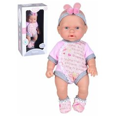 Кукла для девочек Пупс 25 см серия "Нежность"ТМ "Amore Bello", подарок, для игры в дочки-матери, для детей, для девочек, цвет серо-розовый, в/к 31х16х9 см