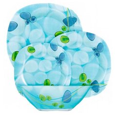 Столовый сервиз Luminarc Carine Gems P7261, 6 персон, 19 предм., голубой