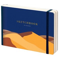 Скетчбук - альбом для рисования 80л. B6 "Art zone", 100г/м2, тв. обл, карман, доп. листы крафт Greenwich Line