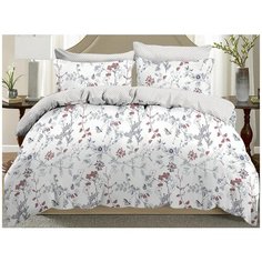 Постельное белье 1.5-спальное Cleo Pure cotton 187-PC, поплин, 2 наволочки 70 х 70 см, белый