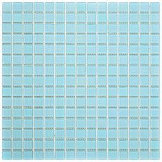 TSA12 Мозаика одноцветная чип 20 стекло Alma Mono Color голубой квадрат глянцевый