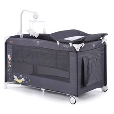 Кроватка-манеж, Chipolino, модель Onyx, цвет asphalt