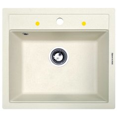 Врезная кухонная мойка 56 см, Zigmund & Shtain PLATZ 560, каменная соль