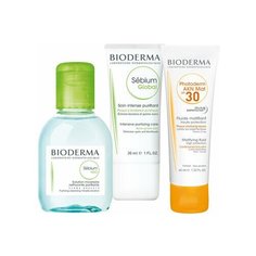 Набор BIODERMA Матирующая эмульсия SPF 30, 40 мл + Себиум Глобаль Интенсивный оздоравливающий уход, 30 мл + Себиум H20 Очищающая мицеллярная вода, 100 мл