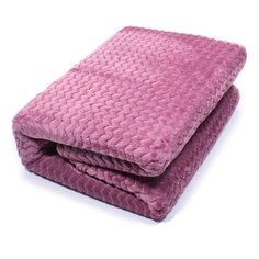 Плед плюшевый (велсофт) 150х200см, цвет лиловый Sleep Delivery