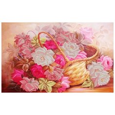 Розы в корзине (рис. на сатене 29х39) 29х39 Конек 9723 29х39 Конек 9723) Конёк