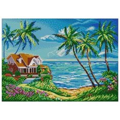 Домик у океана (Рис. на сатене 29х39) 29х39 Конек 1351 29х39 Конек 1351) Конёк