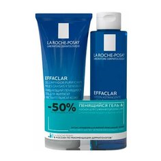 Набор LA ROCHE POSAY Эфаклар Лосьон, сужающ. поры, 200мл + Эфаклар очищ. гель, 200 мл со скидкой 50%