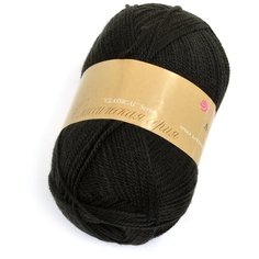 Пряжа для вязания ПЕХ Акрил (100% акрил) 5х100г/300м цв.002 черный Пехорка ПЕХ.акрил.002