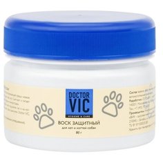 Воск защитный для лап и когтей для собак, Doctor VIC банка 80 мл