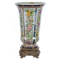 Ваза Renaissance 18х18х30см под старину из фарфора с бронзой, Glasar ГЛАСАР