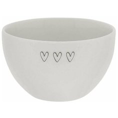 Bastion Collections Пиала White 3 Нearts Grey