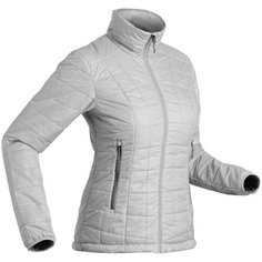 Куртка для треккинга в горах женская TREK 100, размер: XS, цвет: Стальной Серый FORCLAZ Х Декатлон Decathlon