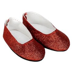 Туфли для куклы "Блестки", длина стопы 7 см, цвет красный 4258939 Сима ленд