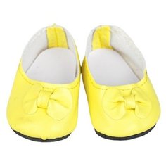 Туфли для куклы "Бантик", длина стопы 7 см, цвет желтый 4258952 Сима ленд