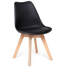 Стул обеденный SECRET DE MAISON TULIP (mod. 73), дерево/пластик/ПУ, черный (4шт/уп)