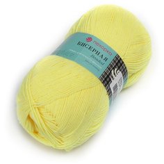 Пряжа для вязания ПЕХ Бисерная (100% акрил) 5х100г/450м цв.053 св.желтый Пехорка ПЕХ.бисер.053