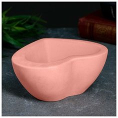 Кашпо Сердечко, розовое, 10 х 12,5 х 6 см Хорошие сувениры