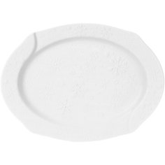 Блюдо 30,5х23х2 см Elan Gallery Снежинки