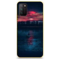 Силиконовый чехол "Лодка в закате" на Xiaomi Poco M3 / Сяоми Поко М3 Case Place
