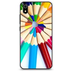 Силиконовый чехол "Цветные карандаши" на Xiaomi Redmi 7A / Сяоми Редми 7А Case Place