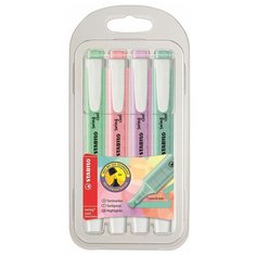 STABILO swing cool Pastel Edition набор маркеров-текстовыделителей 4цв, в пластиковом футляре