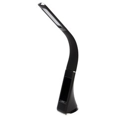 Светильник настольный REXANT Cesar LED с поворотом излучающей поверхности на 360 градусов, 4000 К (часы, температура в помещении, будильник, к