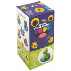 Пластилин "Лео" "Играй" Пластилин легкий 50 г ( в картонной упаковке ) 5 цв. Динозаврик, зеленый C081Y