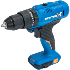 Аккумуляторная ударная дрель-шуруповерт DEXTER 20VID2-50A.1, без аккумулятора