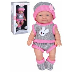 Кукла для девочек Пупс 25 см серия "Нежность"ТМ "Amore Bello", подарок, для игры в дочки-матери, для детей, для девочек, цвет серый, в/к 31х16х9 см