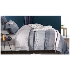 Постельное белье 1.5-спальное Cleo Satin de Luxe 739-SK, сатин, 2 наволочки 70 х 70 см, серый