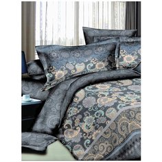 Постельное белье Simple House "Алма" евро Наволочка 50х70 см 2 шт Простынь на резинке 180х200 см Пододеяльник 200х215 см