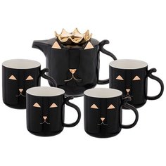 Чайный сервиз Lefard Break time 90-1001, 4 персоны, 5 предм., черный