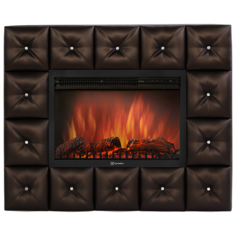 Каминокомплект Electrolux EFP/P-3020LS Очаг с порталом Crystal 30 тёмная экокожа