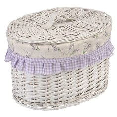 Natural House Корзина для белья Лаванда 36х26х25 см белый