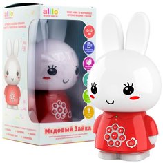 Интерактивная развивающая игрушка alilo Медовый зайка G6+, красный