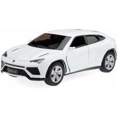 Детская игрушечная коллекционная металическая модель машинки игрушки Kinsmart "Lamborghin Urus" (металлическая, инерционная) белый 1:38