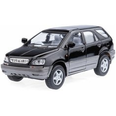 Детская игрушечная коллекционная металическая модель машинки игрушки Kinsmart "Лексус RX300" (металл., инерционная) черный 1:36