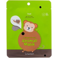 Berrisom Тканевая маска с муцином улитки Animal Mask Series - Monkey, 25 мл